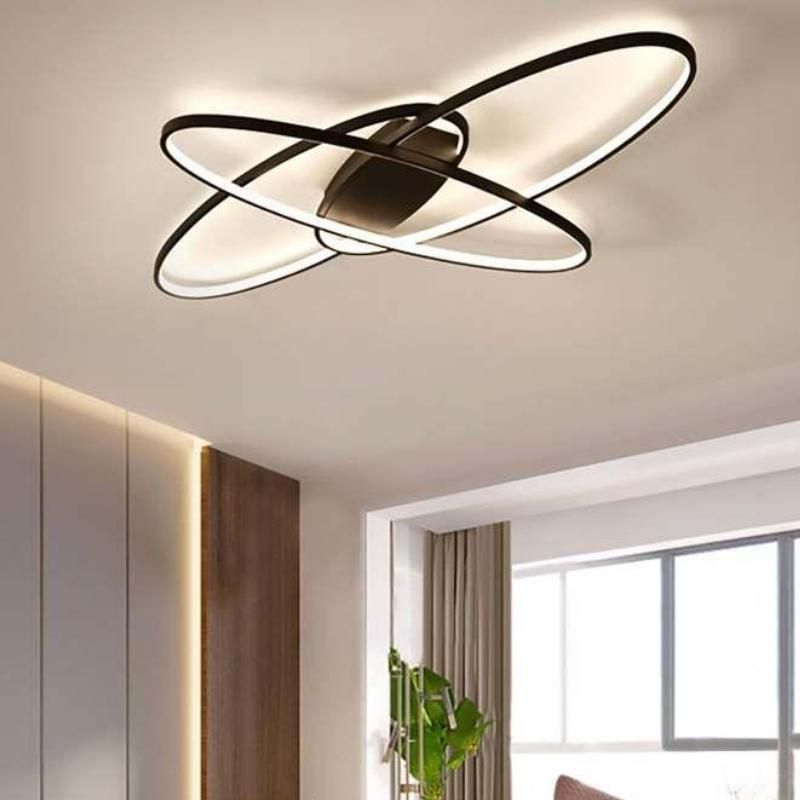 Contemporary Black & White LED Ceiling Light