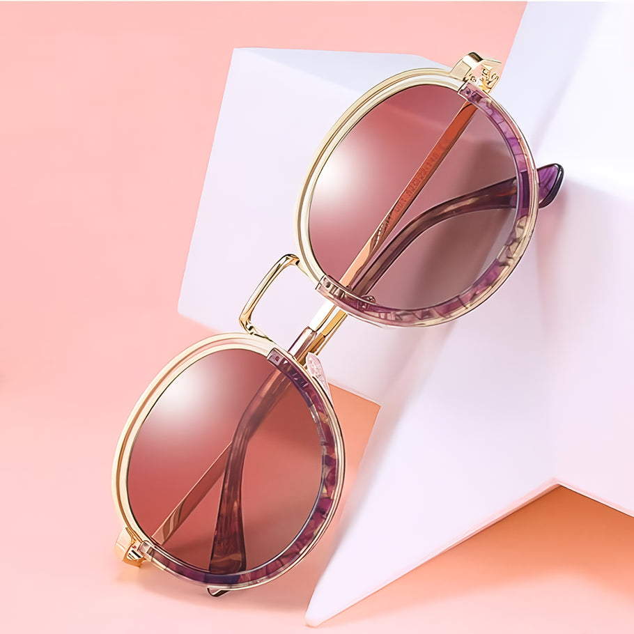 Vintage Round Polarized Sunglasses for Women