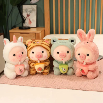 Peluche de animal con forma de té de burbujas kawaii: adorable regalo de decoración para el hogar