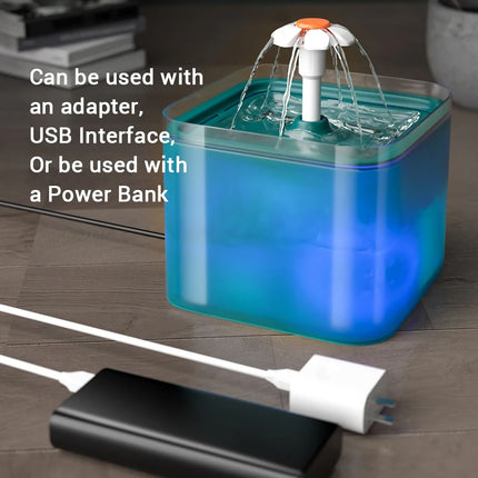 Fuente de agua LED para gatos