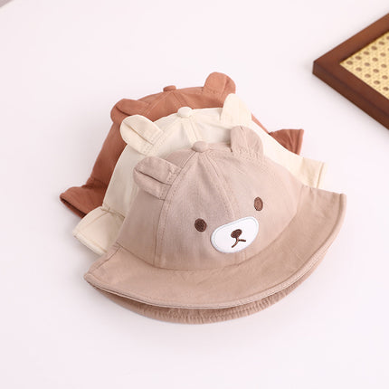 Sombrero de pescador Panamá con decoración de oso para niños
