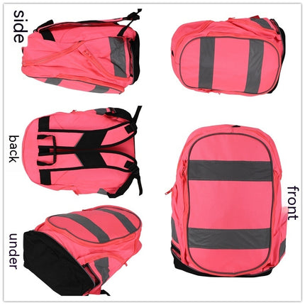 Mochila reflectante nocturna de doble hombro, moda para exteriores