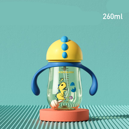 PPSU learning Cup baby drinking cup children's duckbill straw dual purpose with handle type water bottle - Wnkrs