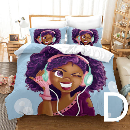 African Girl 3D Printed Bedding Set - Wnkrs