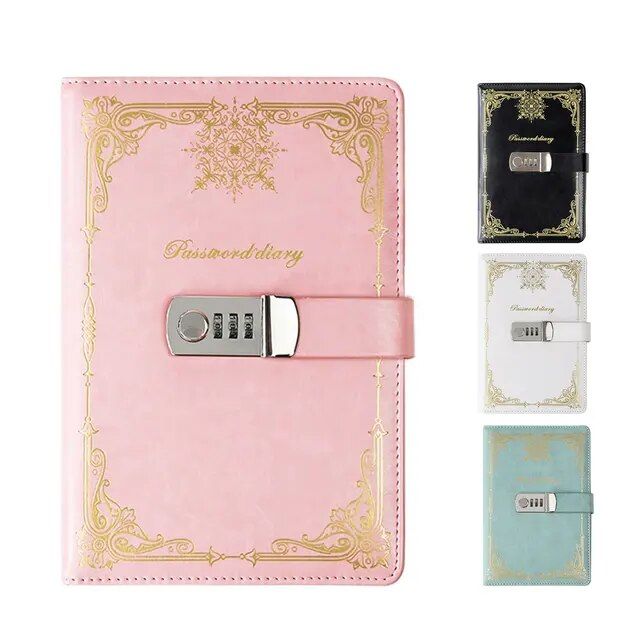 A5 Creative Notebook with Lock - 200 Pages Diary Book for School and Office