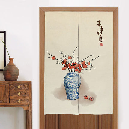 Home Kitchen Bedroom Partition Chinese Style Cloth Curtain - Wnkrs