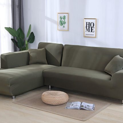 Tight Wrap Sofa Cover Elastic 2 Pieces Sofa Cover with L Style Piece Corner Sofa - Wnkrs