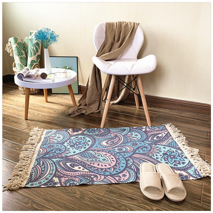 Nordic Cotton And Linen Carpet Home Decoration Living Room Coffee Table Blanket Bedroom Bed Long Strips Can Be Machine Washed - Wnkrs