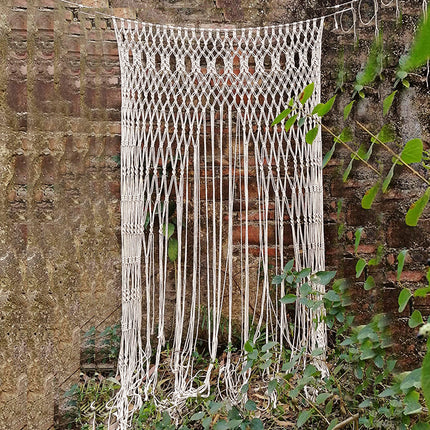 Perforated Nordic Woven Shading Light Tassel Partition Curtain Sliding Curtain - Wnkrs