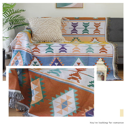Bohemia Sofa Cover Geometric Throw Blanket For Beds Spread Sofa Towel Knitted  Blanket - Wnkrs