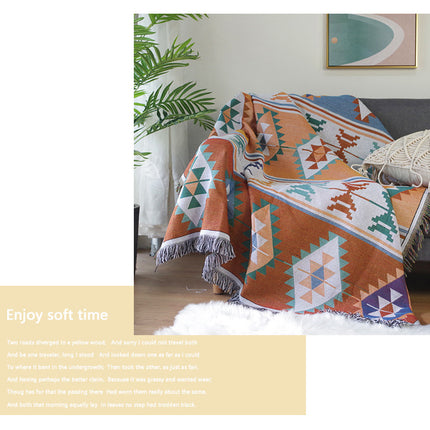 Bohemia Sofa Cover Geometric Throw Blanket For Beds Spread Sofa Towel Knitted  Blanket - Wnkrs