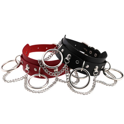 Women's Hoops and Chains Choker Necklace - Wnkrs