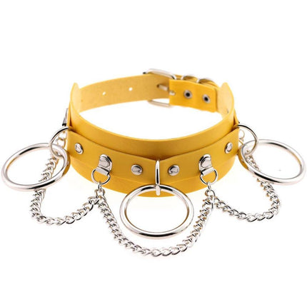 Women's Hoops and Chains Choker Necklace - Wnkrs