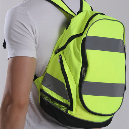 Mochila reflectante nocturna de doble hombro, moda para exteriores
