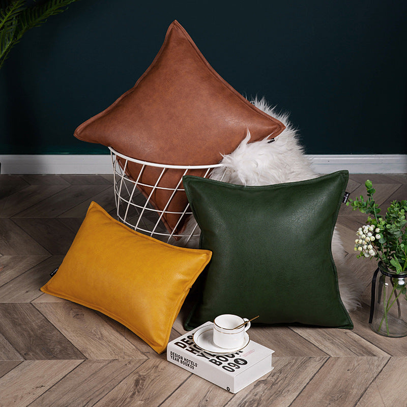 Leather sofa pillowcase