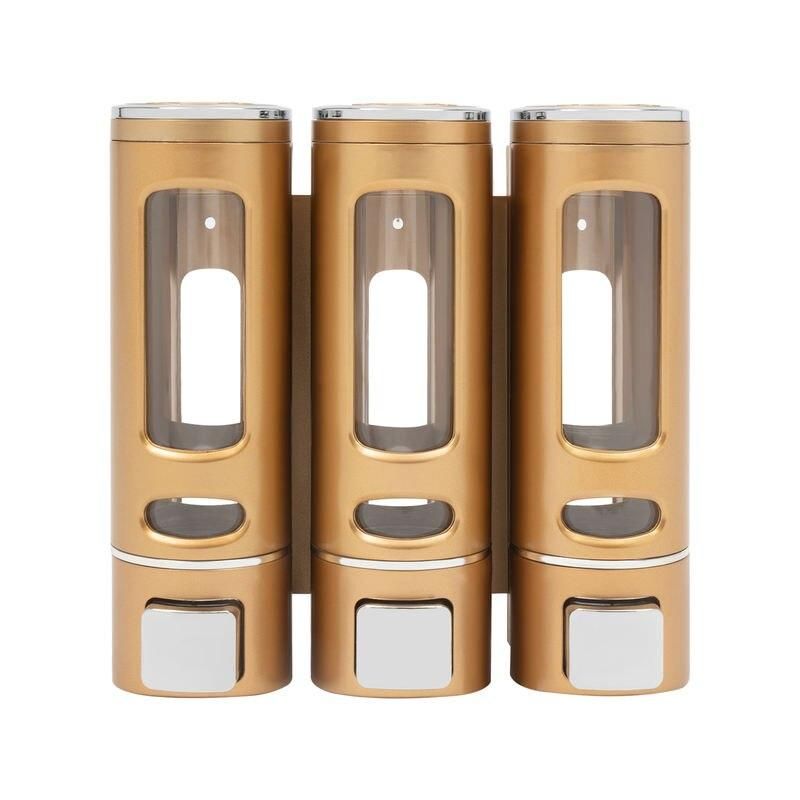 Elegant 3-in-1 Wall-Mounted Soap and Shampoo Dispenser