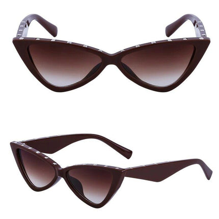 Lunettes de soleil œil de chat à rivets