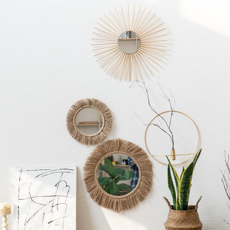 Creative Background Wall Hanging Mirror