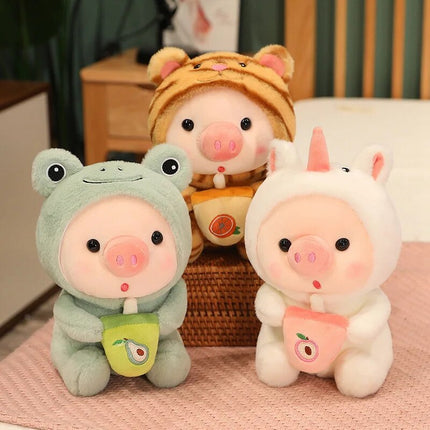 Peluche de animal con forma de té de burbujas kawaii: adorable regalo de decoración para el hogar