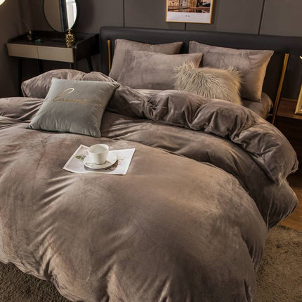 Double Bed Surface Plus Flange Flannel Product Three Thick Bed Sets - Wnkrs