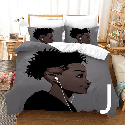 African Girl 3D Printed Bedding Set - Wnkrs