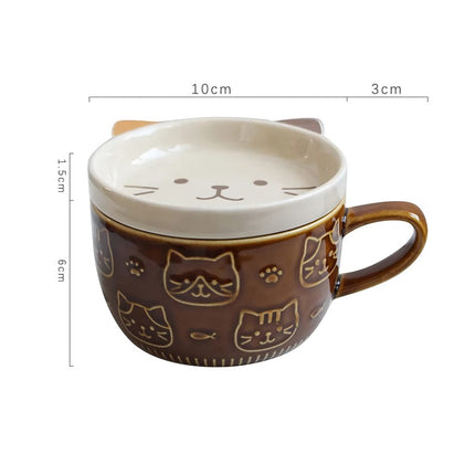 Taza de café con dibujos de animales
