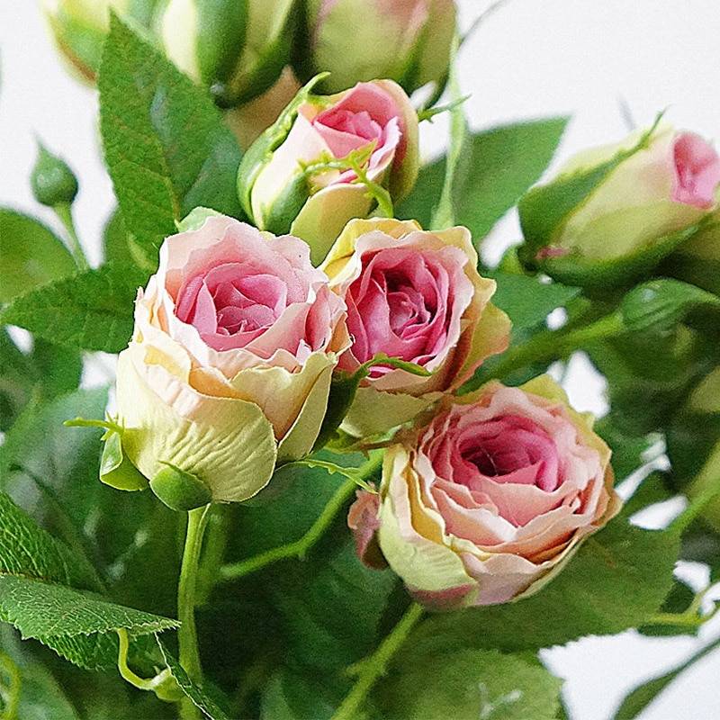 Artificial French Silk Roses Flowers