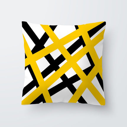 Yellow Print Cushion Cover - Wnkrs