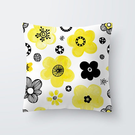 Yellow Print Cushion Cover - Wnkrs