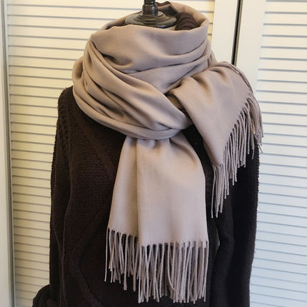 Women's Cashmere Scarf with Tassel - Wnkrs
