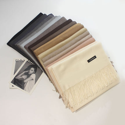 Women's Cashmere Scarf with Tassel - Wnkrs