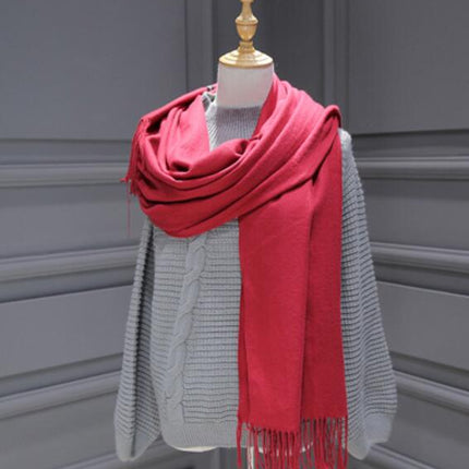 Women's Cashmere Scarf with Tassel - Wnkrs