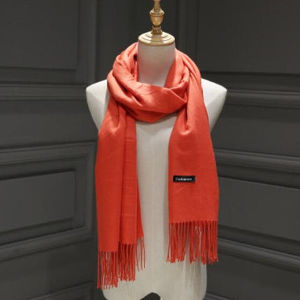 Women's Cashmere Scarf with Tassel - Wnkrs