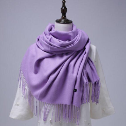 Women's Cashmere Scarf with Tassel - Wnkrs