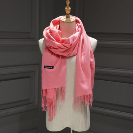 Women's Cashmere Scarf with Tassel - Wnkrs