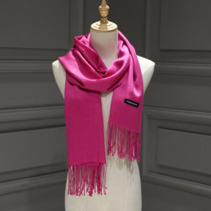 Women's Cashmere Scarf with Tassel - Wnkrs