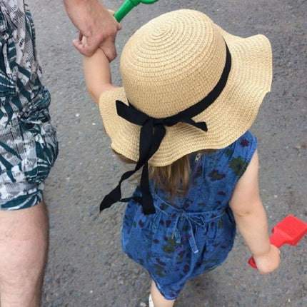 Ribbon Wavy Straw Hat for Kids - Wnkrs