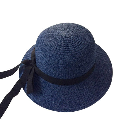 Ribbon Wavy Straw Hat for Kids - Wnkrs