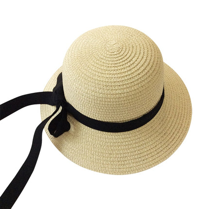 Ribbon Wavy Straw Hat for Kids - Wnkrs
