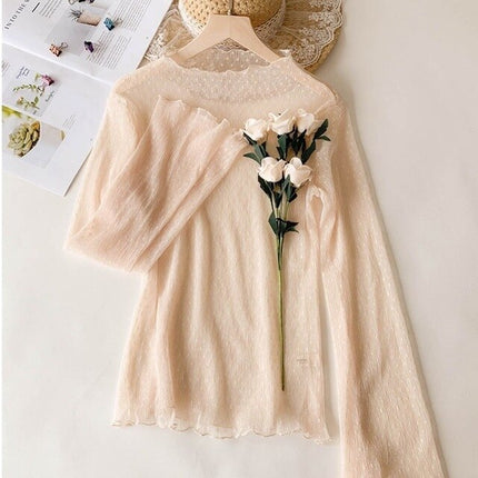 Women's Mesh Lace Blouse - Wnkrs