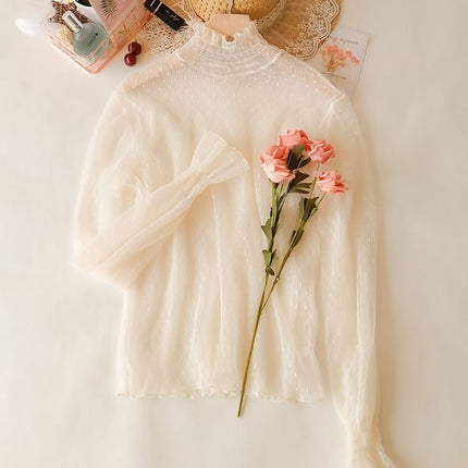 Women's Mesh Lace Blouse - Wnkrs