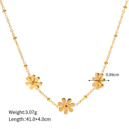 Collier Trio de Marguerites Dorées