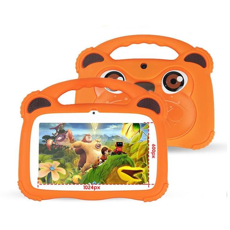 7-inch Android 10 Kids Tablet with Tiger Pattern Case and 16GB Storage