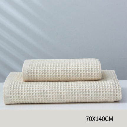 Pure Cotton Japanese-style Absorbent Household Honeycomb Pattern Towel - Wnkrs