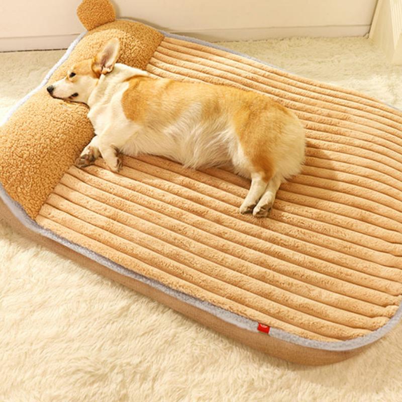 Cozy Dog & Cat Bed Mat with Padded Headrest