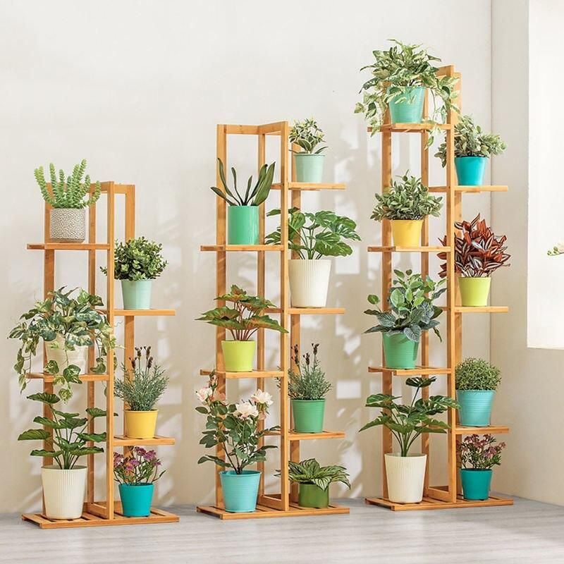 Bamboo Multi-Tier Plant Stand