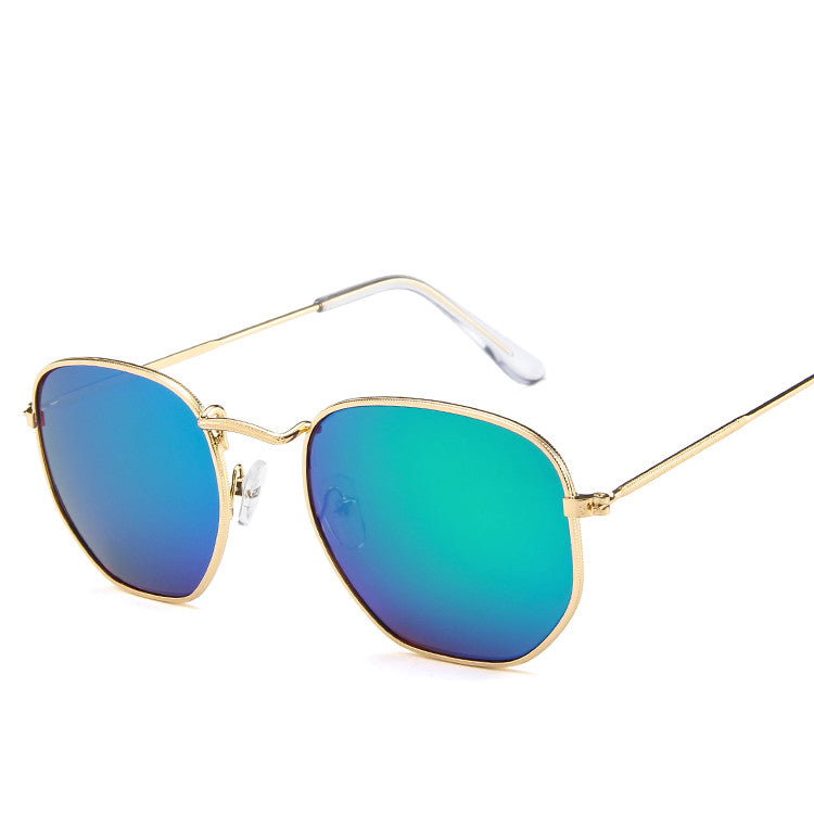 Unisex Fashion Mirror Hexagon Sunglasses