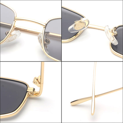 Small Rectangle Sunglasses with Metal Frame - Wnkrs