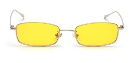 Small Rectangle Sunglasses with Metal Frame - Wnkrs