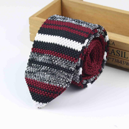 Knitted Striped Classic Men's Ties - Wnkrs